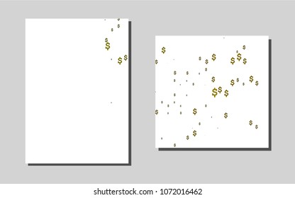 Dark Greenvector layout for Leaflets. Glitter abstract design concept with text box. Beautiful design for cover of notepads.