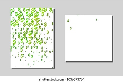 Dark Greenvector layout for Leaflets. Modern abstract design concept with colorful gradient. Pattern for beautiful business cards, folders.