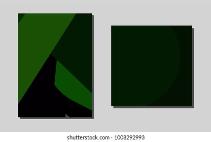 Dark Greenvector template for landing pages. Beautiful colored sample in A4 size. Pattern for ads, leaflets, labels of your business.