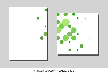 Dark Greenvector template for landing pages. Abstract booklet on colored background with gradient. New design for a poster, banner of your website.