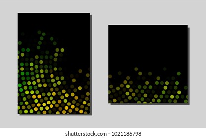Dark Greenvector template for landing pages. Booklet with textbox on colorful abstract background. Completely new template for your brand book.