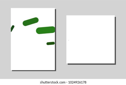 Dark Greenvector template for landing pages. Booklet with textbox on colorful abstract background. Pattern for beautiful business cards, folders.