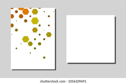 Dark Greenvector template for landing pages. Abstract booklet on colored background with gradient. The pattern can be used for any ad, booklets.