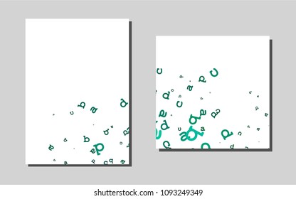 Dark Greenvector template for landing pages. Booklet with textbox on colorful abstract background. The pattern can be used for any ad, booklets.