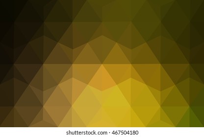 Dark green-yellow abstract mosaic pattern. An elegant bright illustration with gradient. A new texture for your design.