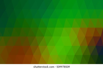 Dark green-yellow abstract mosaic template. A vague abstract illustration with gradient. The textured pattern can be used for background.