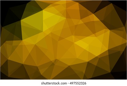 Dark green-yellow abstract polygonal background. An elegant bright illustration with gradient. A completely new design for your business.