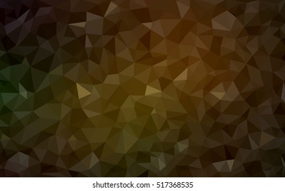 Dark green-yellow abstract polygonal background. A sample with polygonal shapes. The textured pattern can be used for background.