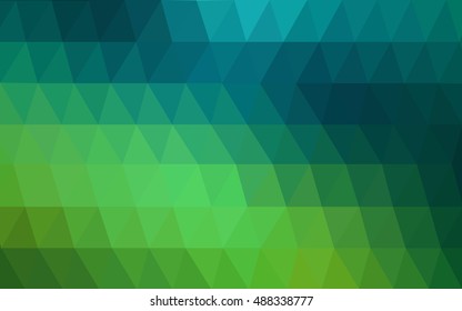 Dark green-yellow abstract polygonal pattern. Geometric illustration in Origami style with gradient.  The textured pattern can be used for background.