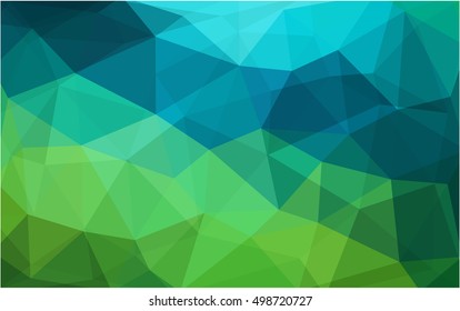 Dark green-yellow abstract polygonal pattern. Colorful illustration in abstract style with gradient. Triangular pattern for your business design.