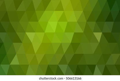 Dark green-yellow abstract polygonal pattern. Glitter abstract illustration with an elegant design. Brand-new style for your business design.