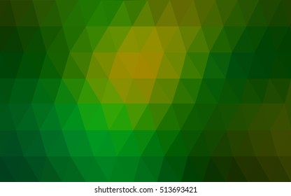 Dark green-yellow abstract polygonal pattern. A sample with polygonal shapes. The textured pattern can be used for background.