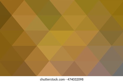 Dark green-yellow abstract polygonal template. A vague abstract illustration with gradient. A new texture for your design.