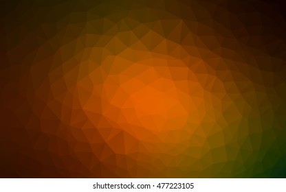 Dark green-yellow blurry triangle background. Brand-new colored illustration in blurry style with gradient. The elegant pattern can be used as part of a brand book.