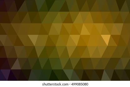 Dark green-yellow low poly background. Brand-new colored illustration in blurry style with gradient. Brand-new design for your business.