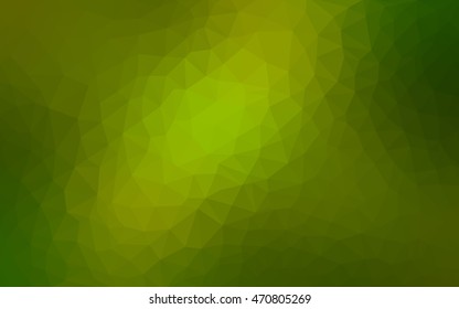 Dark green-yellow low poly template. An elegant bright illustration with gradient. A completely new template for your business design.