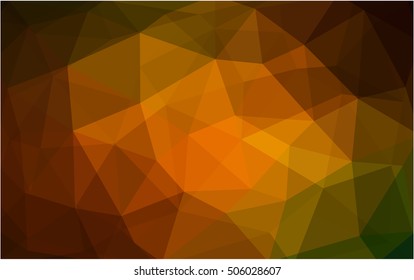 Dark green-yellow polygon abstract background. An elegant bright illustration with gradient. Triangular pattern for your business design.