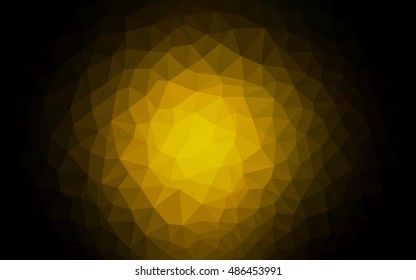 Dark green-yellow polygon abstract template. Brand-new colored illustration in blurry style with gradient. A new texture for your design.