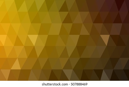 Dark green-yellow polygon abstract template. Creative geometric illustration in Origami style with gradient. The elegant pattern can be used as part of a brand book.