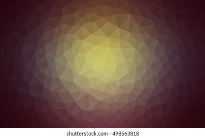 Dark green-yellow polygonal background. Creative illustration in halftone style with gradient. Brand-new style for your business design.