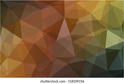 Dark green-yellow polygonal background. Geometric illustration in Origami style with gradient.  The polygonal design can be used for your web site.