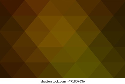 Dark green-yellow polygonal template. Shining illustration, which consist of triangles. A completely new template for your business design.