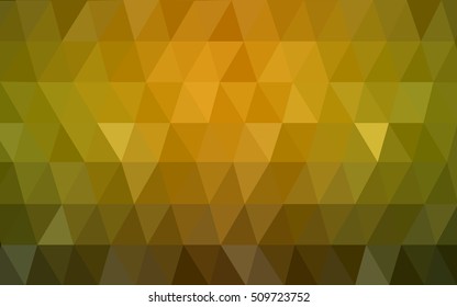 Dark green-yellow triangle mosaic background. Creative geometric illustration in Origami style with gradient. The template can be used as a background for cell phones.