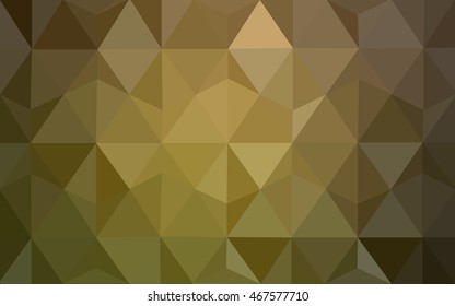 Dark green-yellow triangle mosaic template. Brand-new colored illustration in blurry style with gradient. The textured pattern can be used for background.
