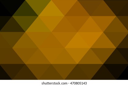 Dark green-yellow triangle mosaic template. A completely new color illustration in a vague style. The template can be used as a background for cell phones.