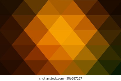 Dark green-yellow triangle mosaic template. Triangular geometric sample with gradient.  A completely new template for your business design.