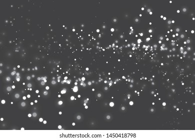 Dark grey abstract background with bokeh effect. Shiny background.
