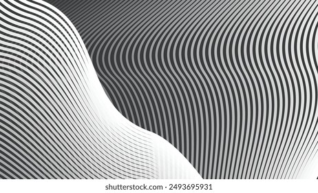 Dark grey abstract background with curve line for backdrop or presentation