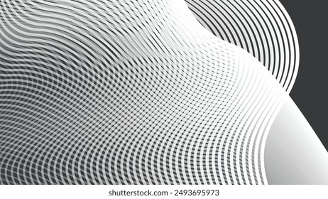 Dark grey abstract background with curve line for backdrop or presentation