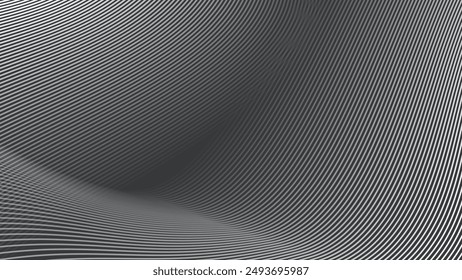 Dark grey abstract background with curve line for backdrop or presentation