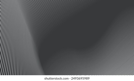 Dark grey abstract background with curve line for backdrop or presentation