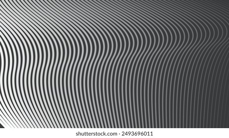 Fondo abstracto gris oscuro con la línea de la curva para el fondo o la presentación
