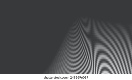 Dark grey abstract background with curve line for backdrop or presentation