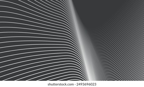 Dark grey abstract background with curve line for backdrop or presentation