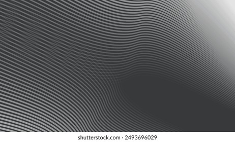 Dark grey abstract background with curve line for backdrop or presentation
