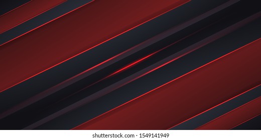 Dark grey abstract background with red light line. Dark futuristic luxury modern technology background. Vector illustration EPS10.