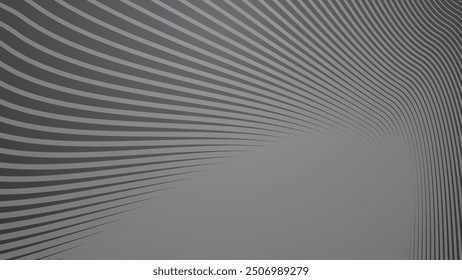 Fondo abstracto gris oscuro con rayas línea curva Imagen de Vector