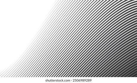 Dark grey abstract background with stripes curve line vector image