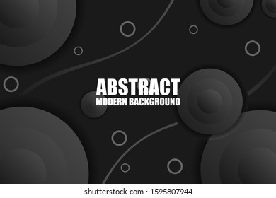 Dark Grey Abstract Gradient Circle Background