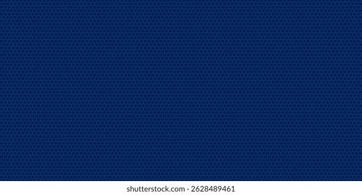 Banner horizontal largo abstrato cinza escuro com grade de fibra de carbono hexagonal e linhas brilhantes. Ilustração vetorial