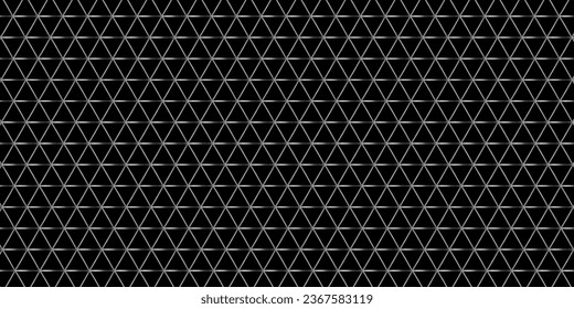 Banner horizontal amplio y oscuro de color gris oscuro con rejilla de fibra de carbono hexagonal y líneas luminosas anaranjadas. Fondo vectorial de tecnología con líneas de neón naranja