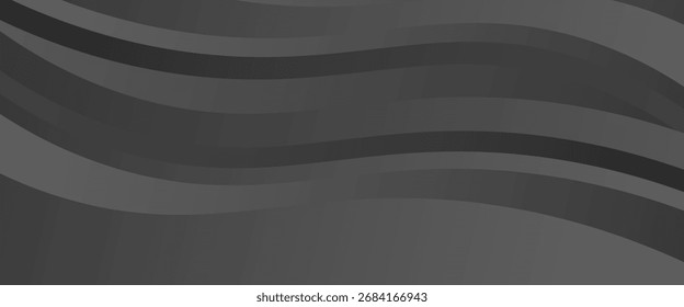 Dark grey abstract wide horizontal banner with hexagon carbon fiber grid and orange luminous lines. Technology vector background with orange neon lines modern Eps10.