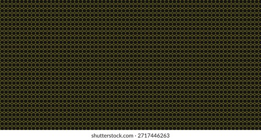 Anuncio Horizontal ancho abstracto gris oscuro con rejilla hexagonal de fibra de carbono y líneas luminosas naranjas. Fondo de Vector de Tecnología con líneas de neón naranja

