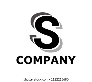 dark grey and ash grey color logo symbol double line like neon light type letter s initial business logo design idea illustration shape for modern premium corporate