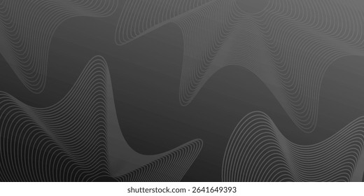 Dark grey background with abstract white line design resembling a spider web or wave pattern, ideal for tech-inspired, futuristic, or edgy digital designs.