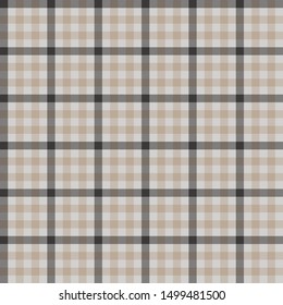 Dark Grey, Caramel and Beige Lumberjack plaid seamless pattern.Texture from rhombus/squares for-plaid,tablecloths, clothes, shirts, dresses, paper, bedding, blankets and other textile products.